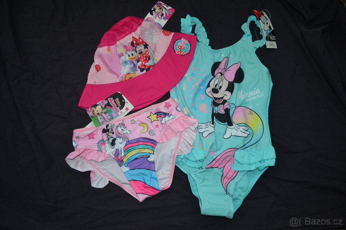 letní set,2x plavky,klobouk,7-8 let,cena za vše,nové