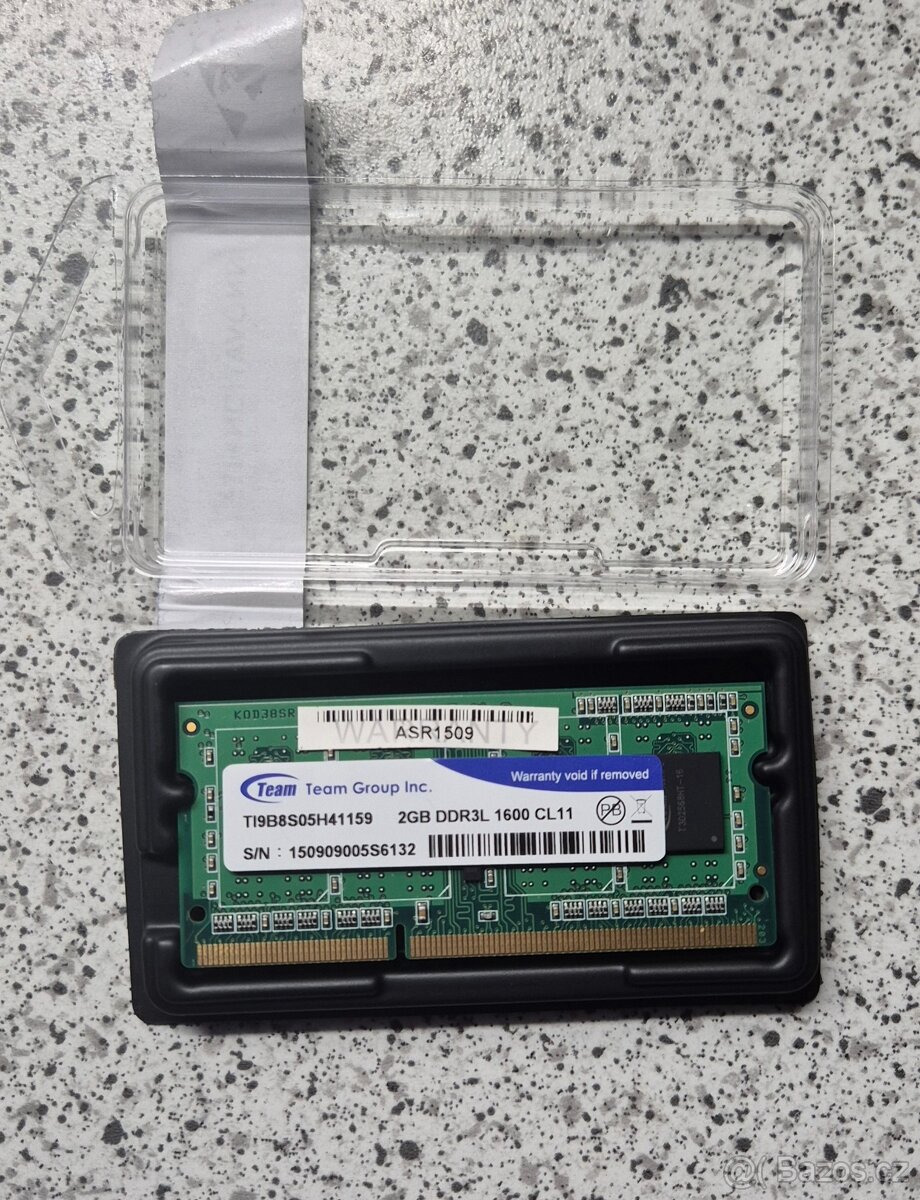RAM 2GB DDR3 1600MHz SODIMM CL11