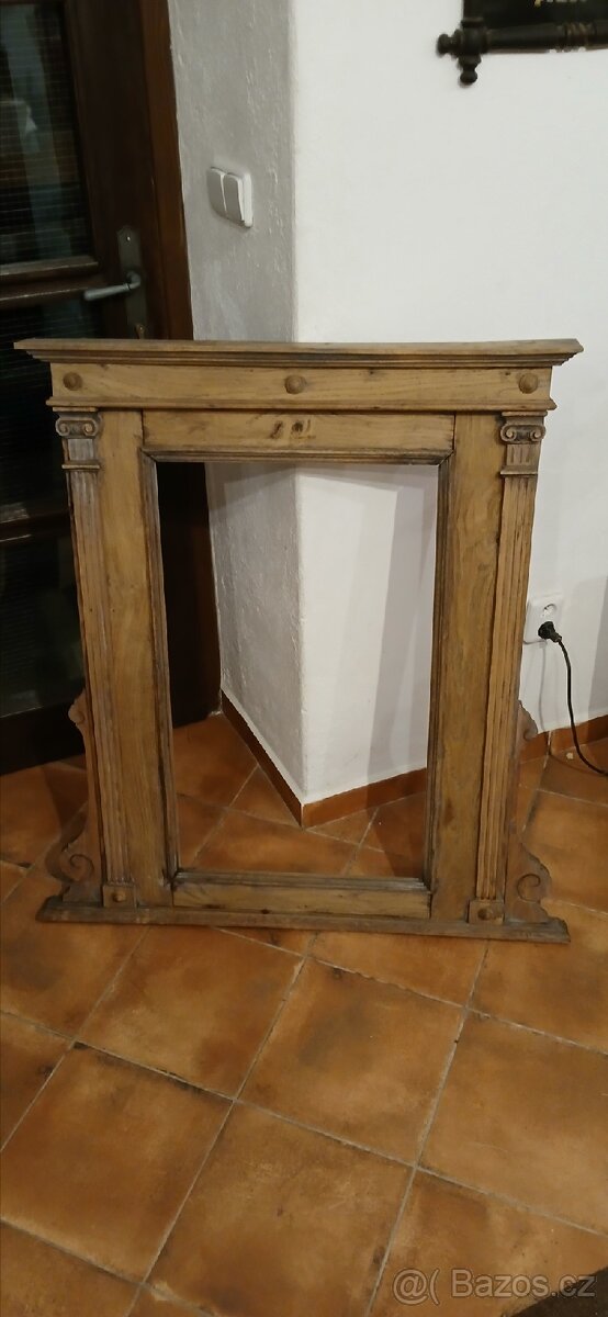 Velké zrcadlo dub 100x110 cm