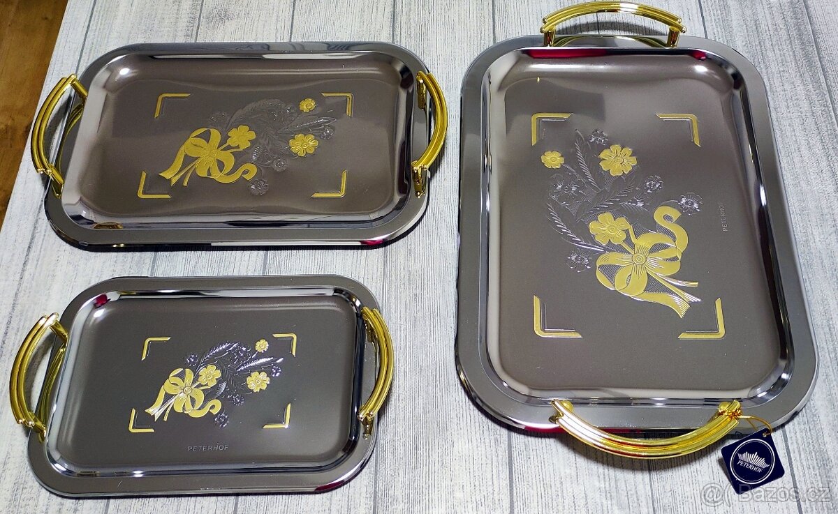 Sada kvalitních servírovacích táců (3ks)