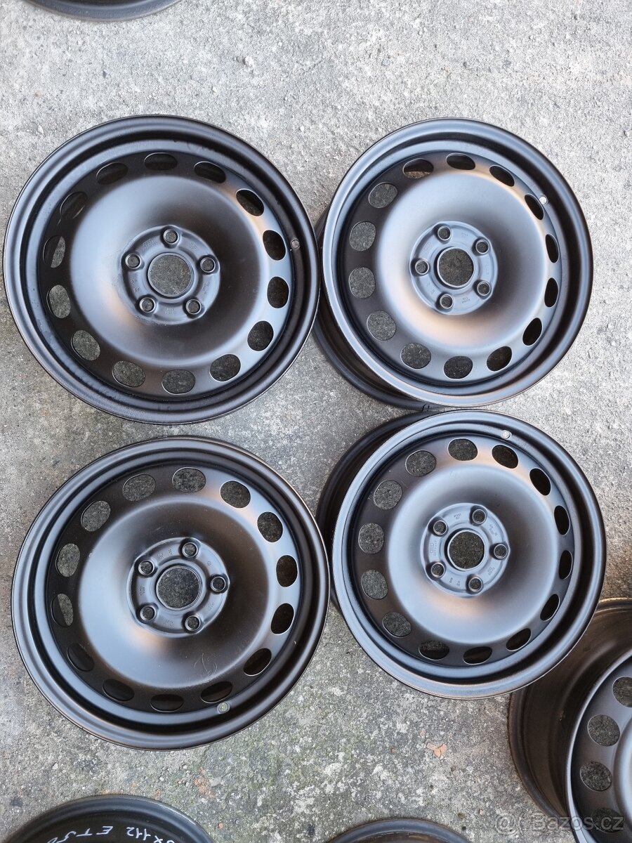 Plechové disky 16" 5X112 J6,5 ET50 Škoda VW Seat