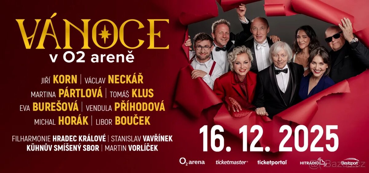 Prodám 2 vstupenky na Vánoce v O2 areně 16.12.