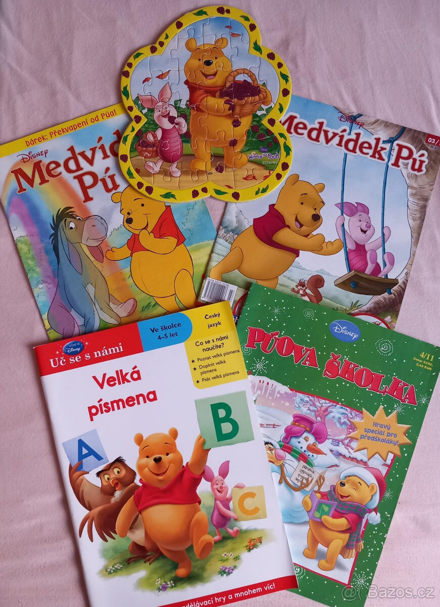 set Medvídek Pú - zdarma puzzle