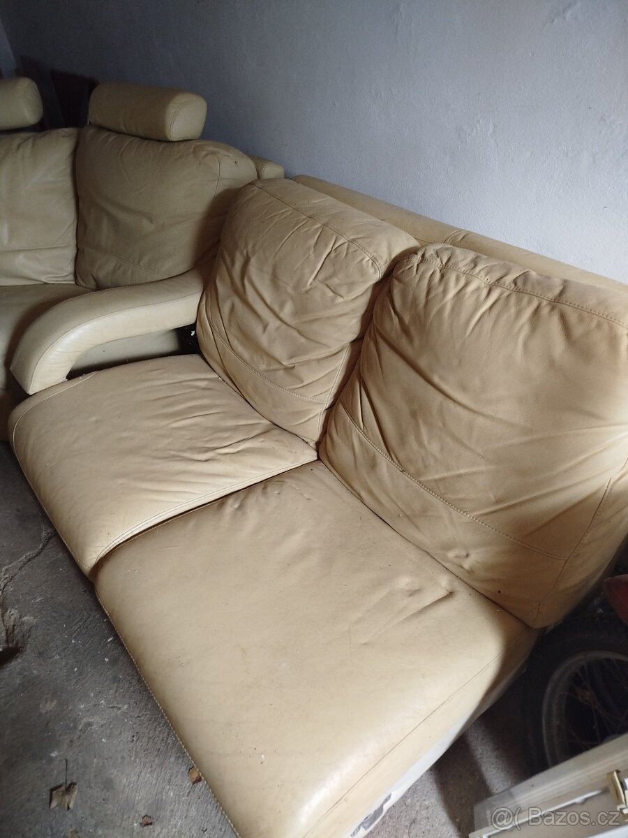 Kožená roh.sedačka