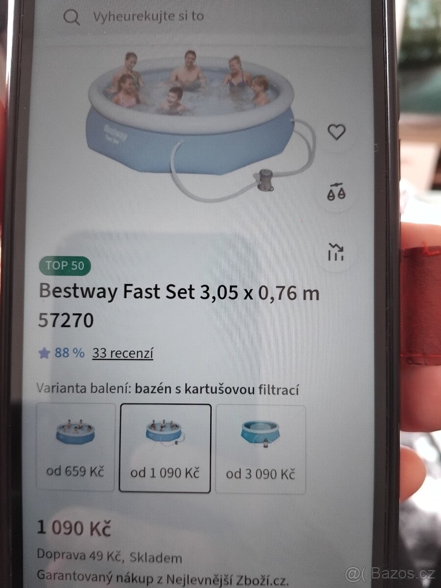 Bazén nový nepoužitý 3.05x76