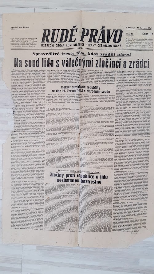 Raritni vytisky 1945 novin