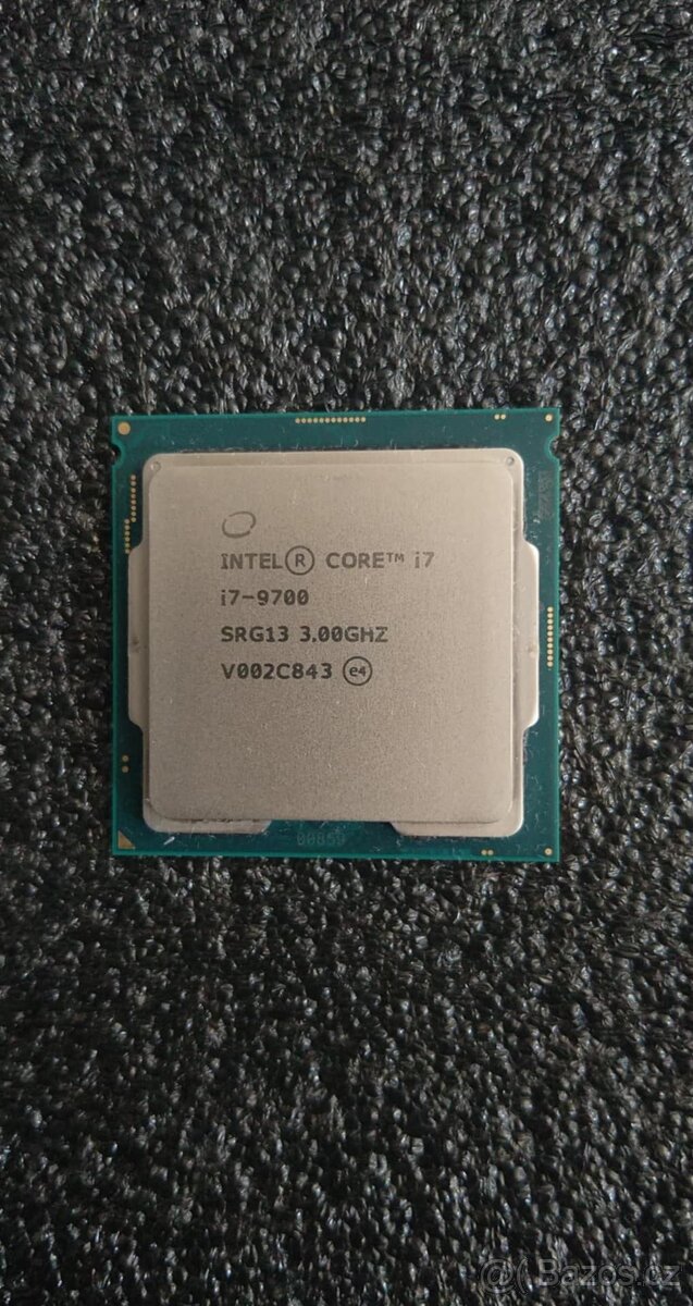 i7-9700 Intel Core – 8 jader, 8 vláken, Turbo 4,7GHz