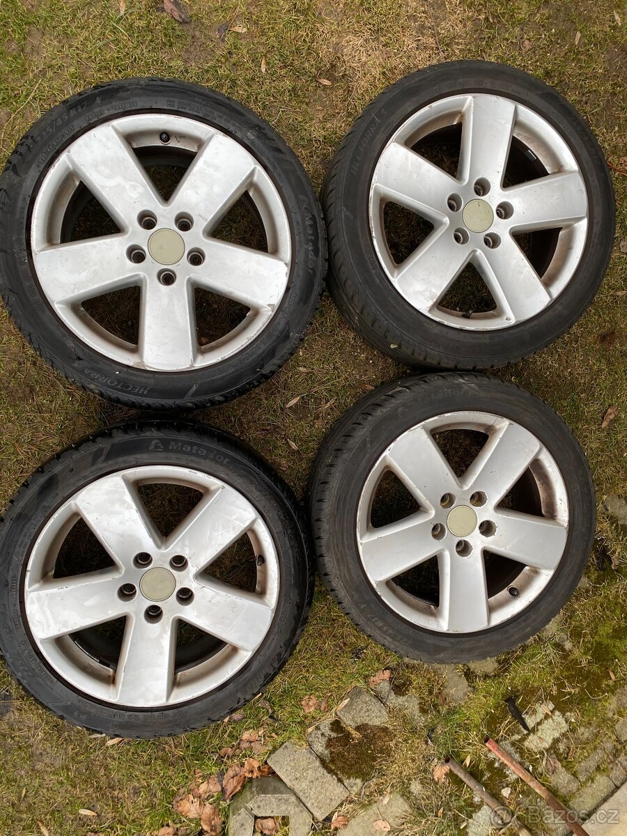 Originální alu kola VW passat b6 7,5jx17et47 pneu 225/45r17
