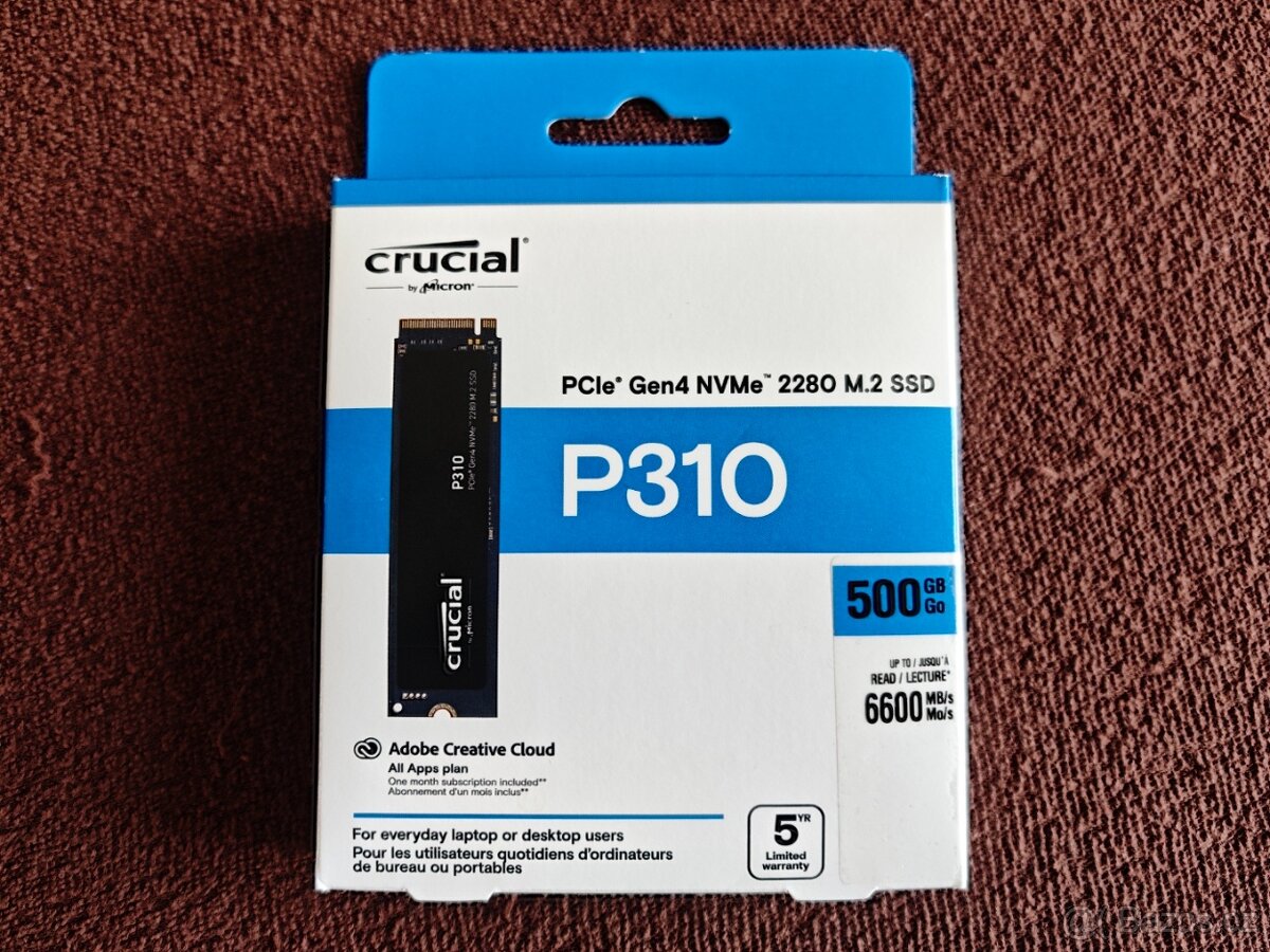 SSD Crucial P310 PCIe GEN 4 NVME 500GB M. 2280