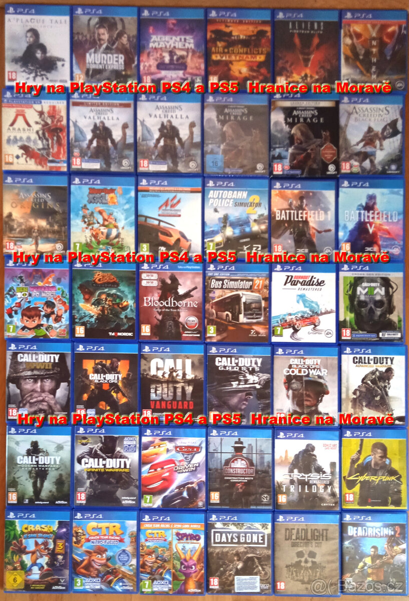 Hry na Playstation PS4 a PS5 - 1.část