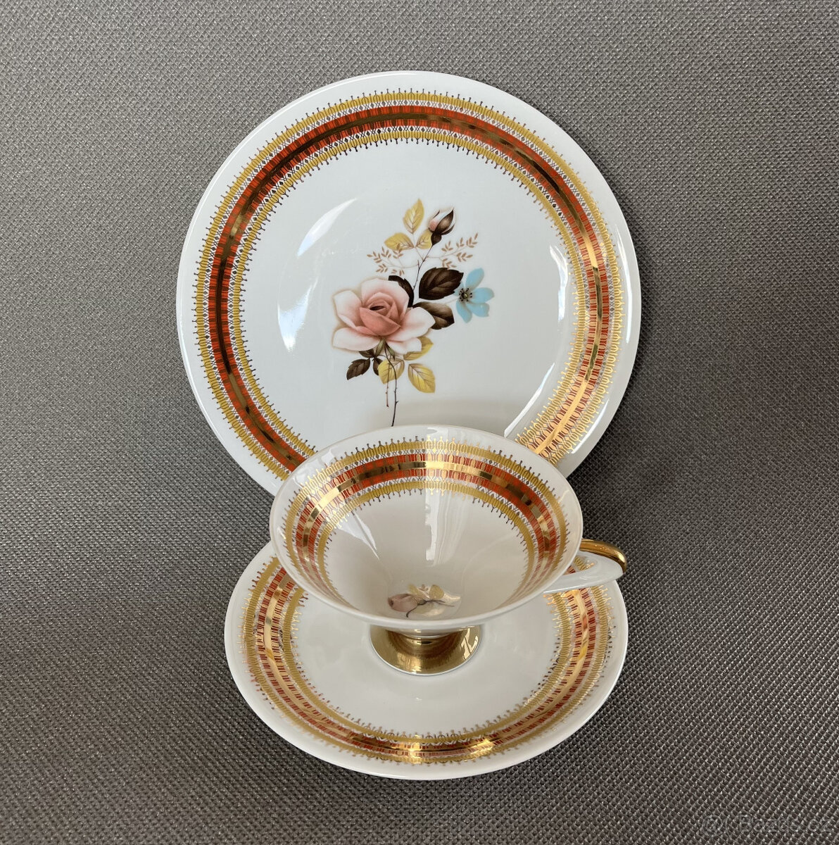 Porcelánová snídaňová retro sada, Winterling Bavaria