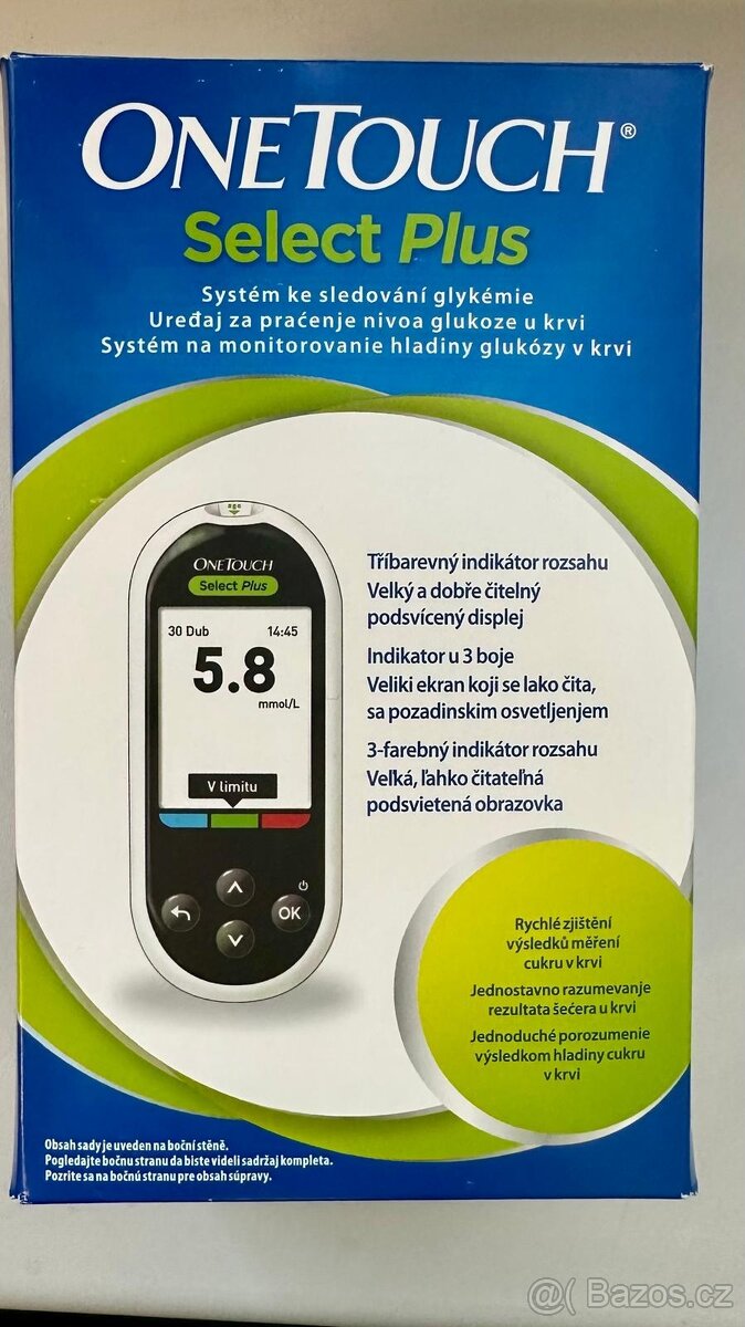 Glukometr OneTouch Select Plus, nový