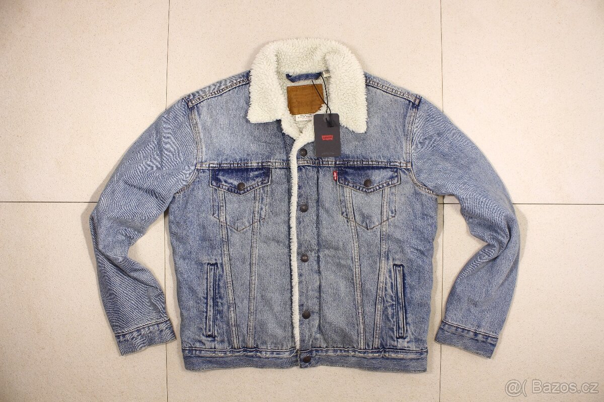Pánská džínová bunda Levi's Trucker Sherpa M džíska