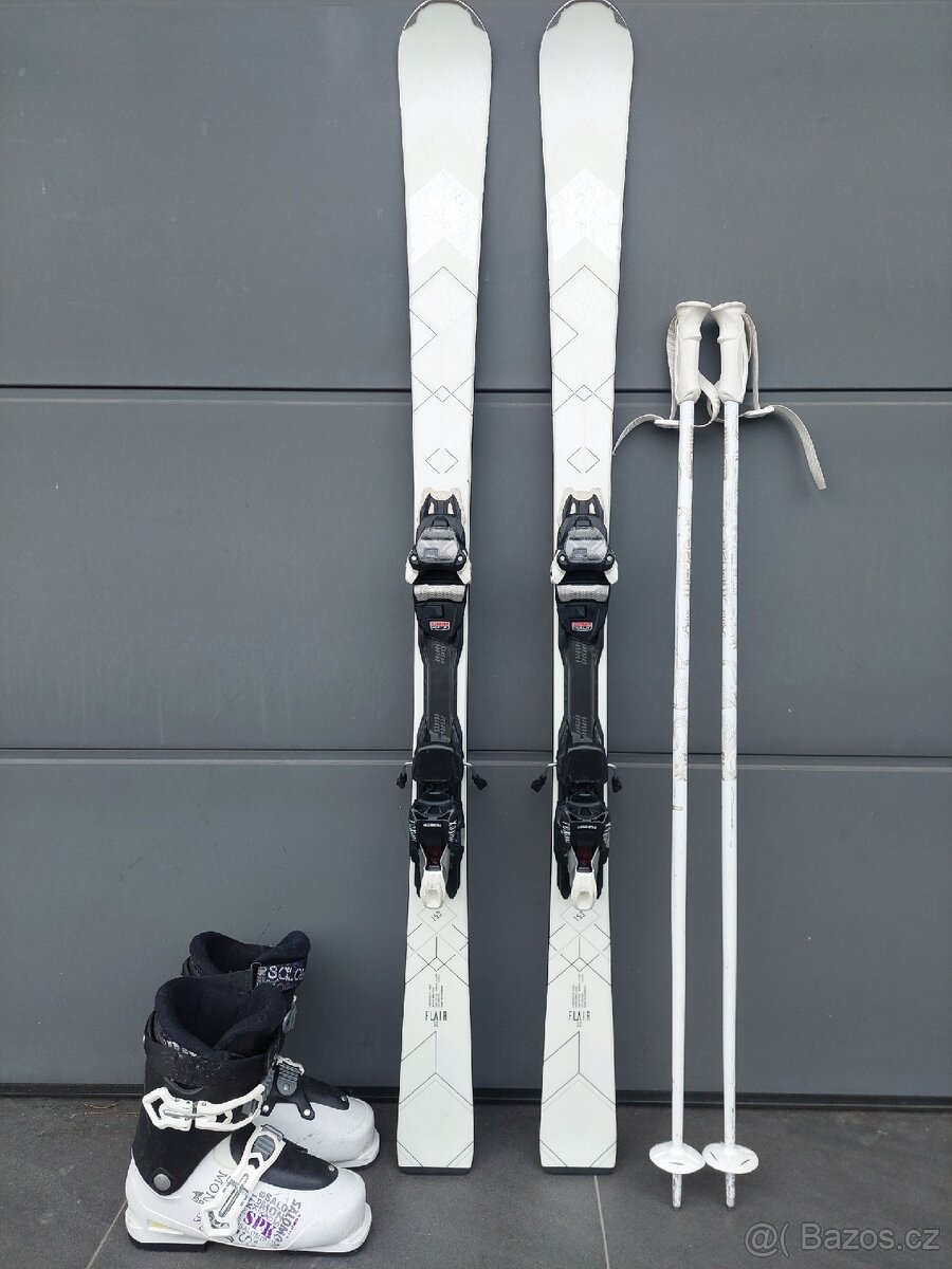 Dámské lyže VÖLKL FLAIR, 153 cm + lyžáky SALOMON