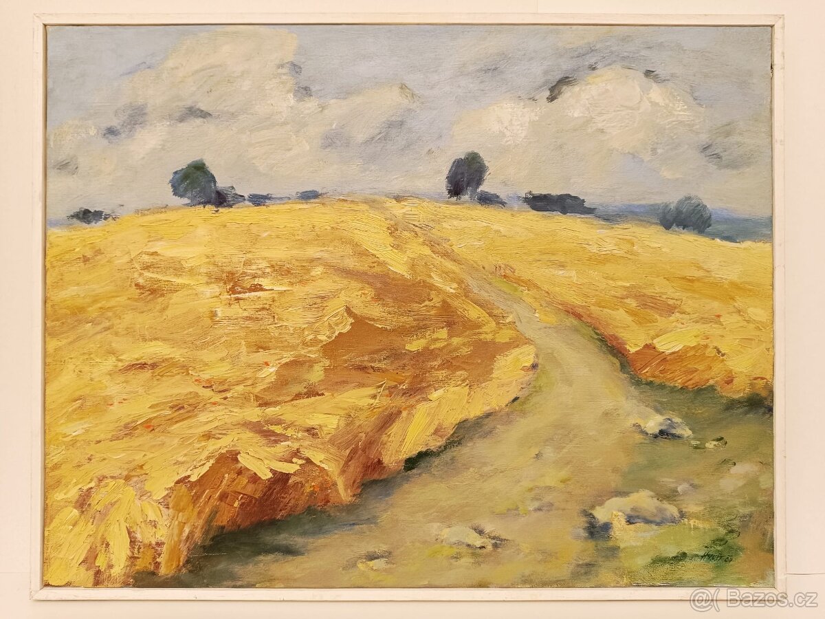 Obraz Jaromír Hynšt, Žně přicházejí, olej plátno 52x67