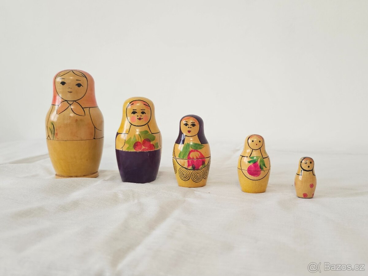 Staré ruské matrjošky, 5 ks