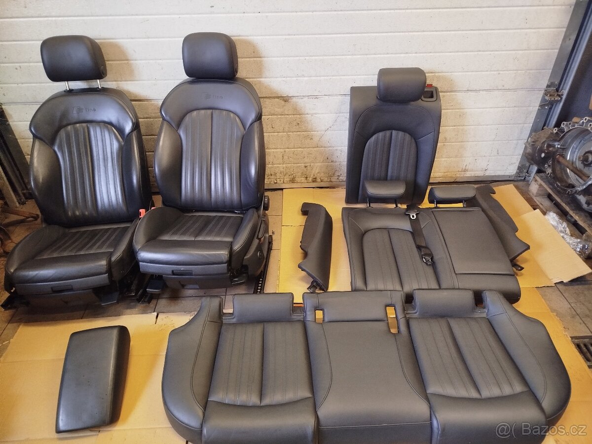 Sedadlá sline audi A6 c7 čierny strop