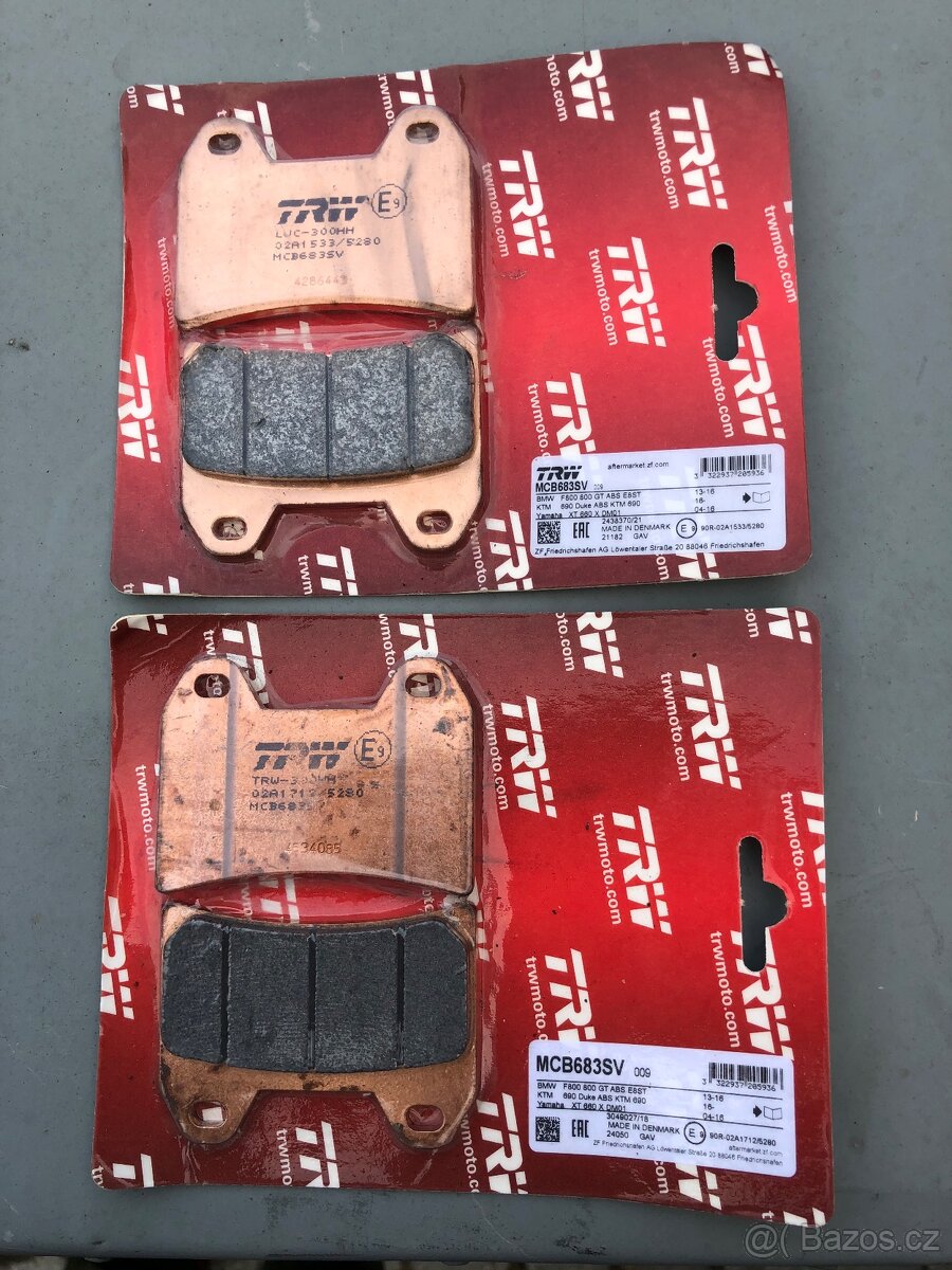 brzdove destičky na moto guzzi