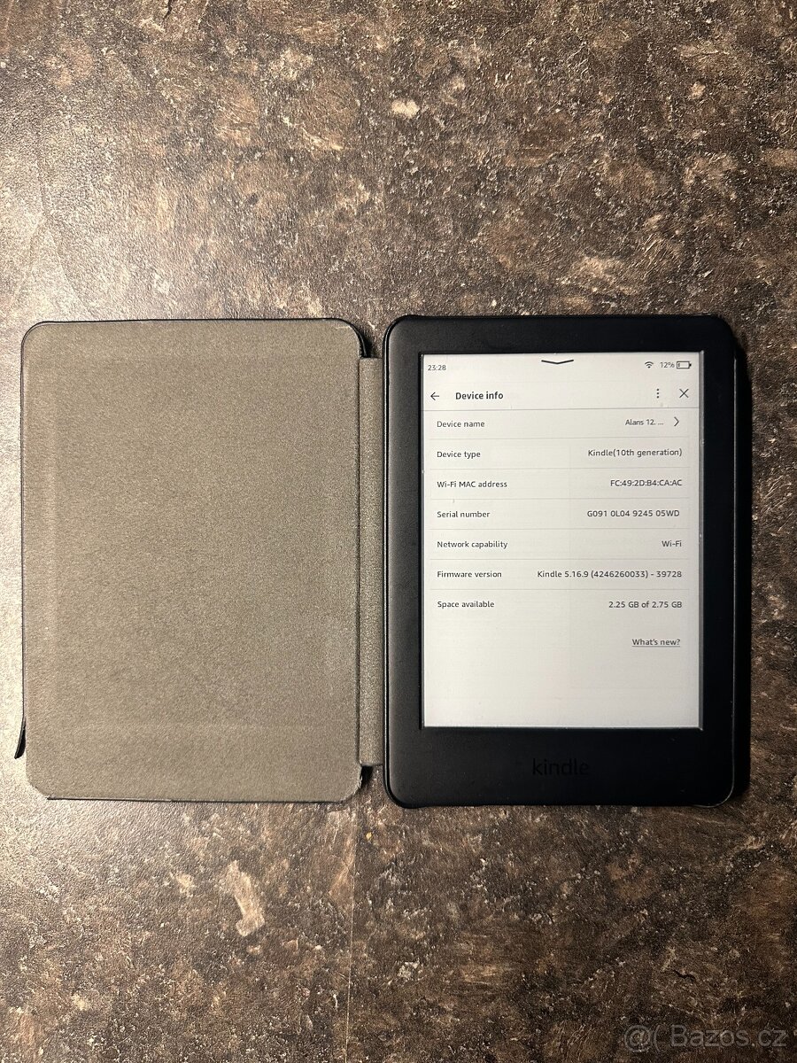 Čtečka knih Amazon Kindle 10. gen 4GB + obal