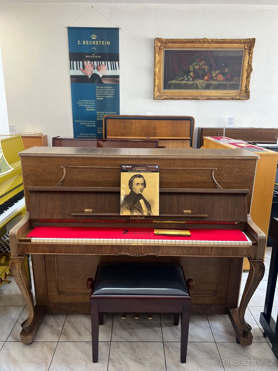 Pianino Petrof romantik v záruce, doprava zdarma.