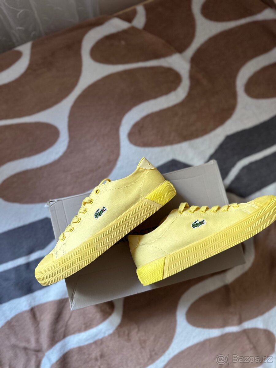 Žluté tenisky Lacoste – Nové – Velikost 37.5 (sedí i na 37)