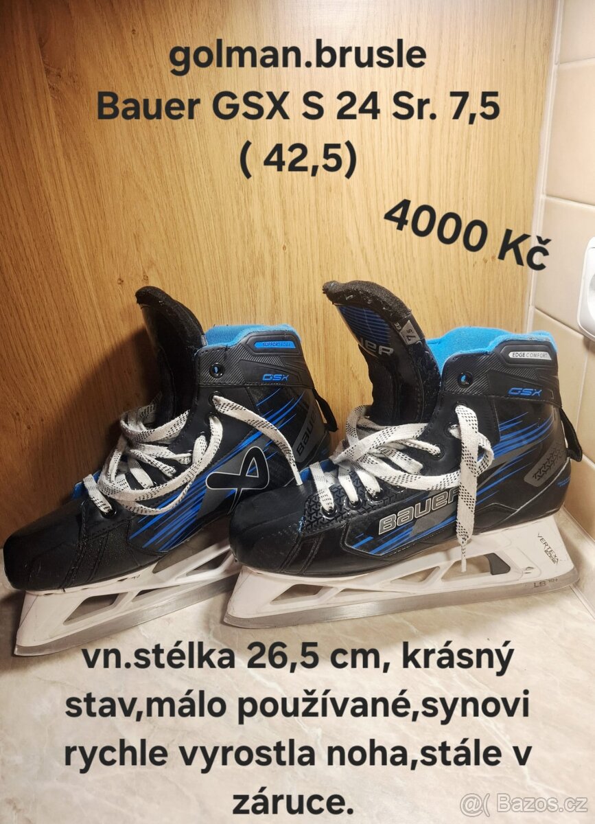 Golmanske brusle Bauer GSX S24 Sr. 7,5 (42,5)