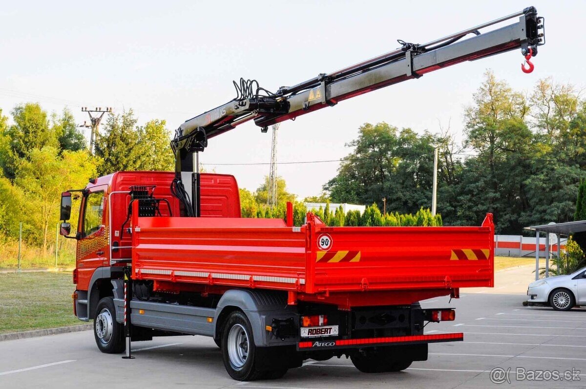 MERCEDES ATEGO 1222 TŘÍSTRANNÝ SKLÁPĚČ HYDRAULICKÁ RUKA EU5