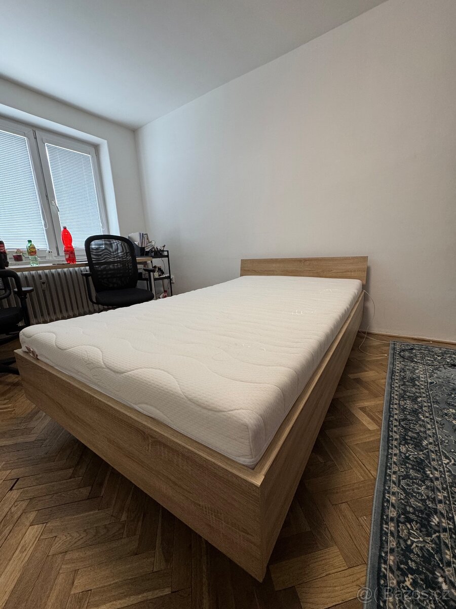 Postel Arizona 120×200 cm + rošt + čelo + matrace Benap