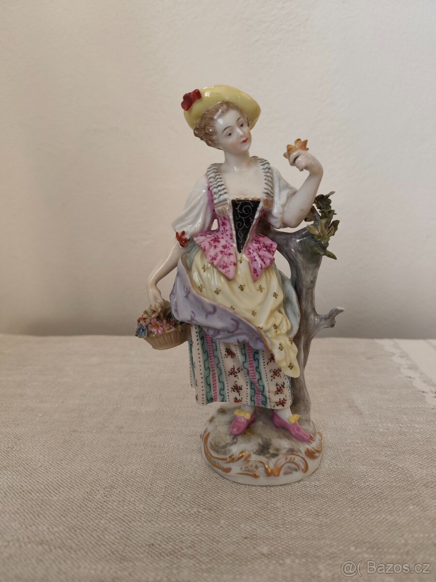 Passau žena nemecko porcelánová soška