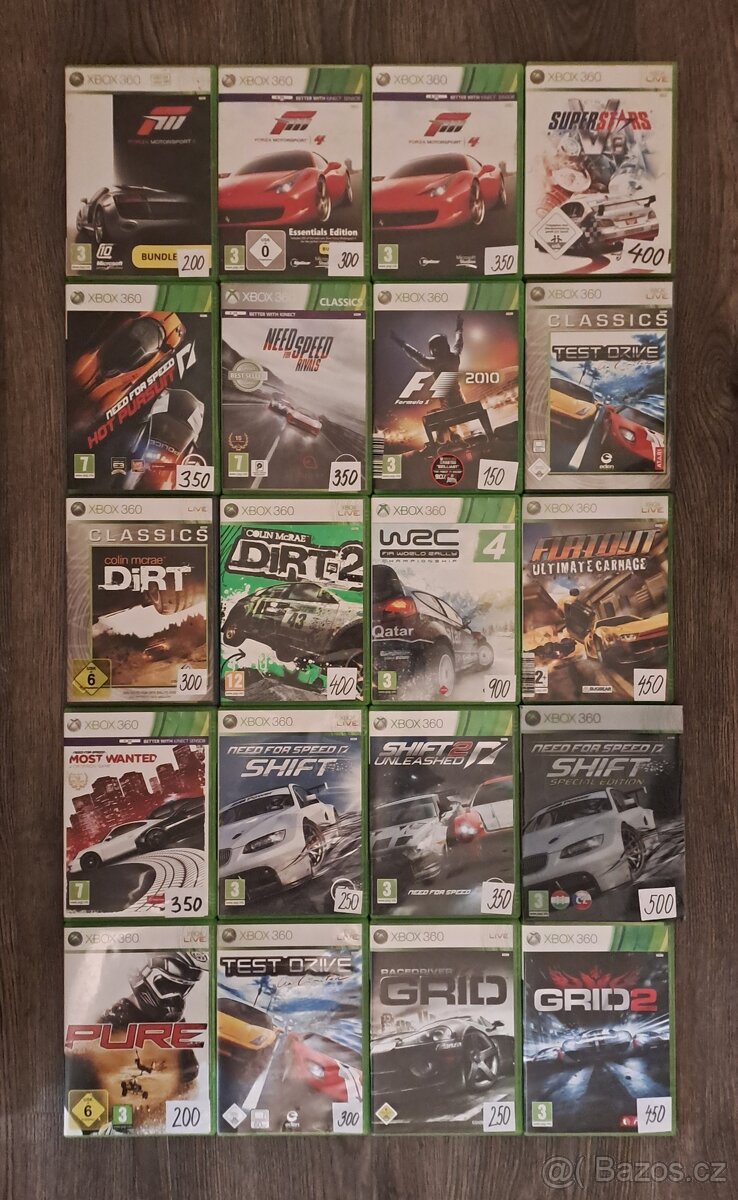 Závodní hry na Xbox 360