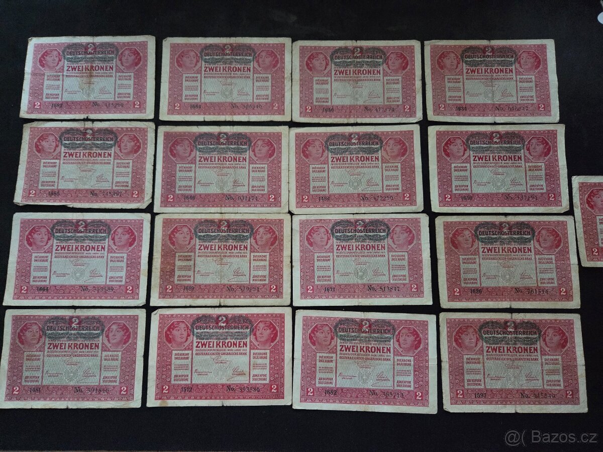 Bankovy - Rakousko-Uhersko - Két korona/Zwei kronen - 1917