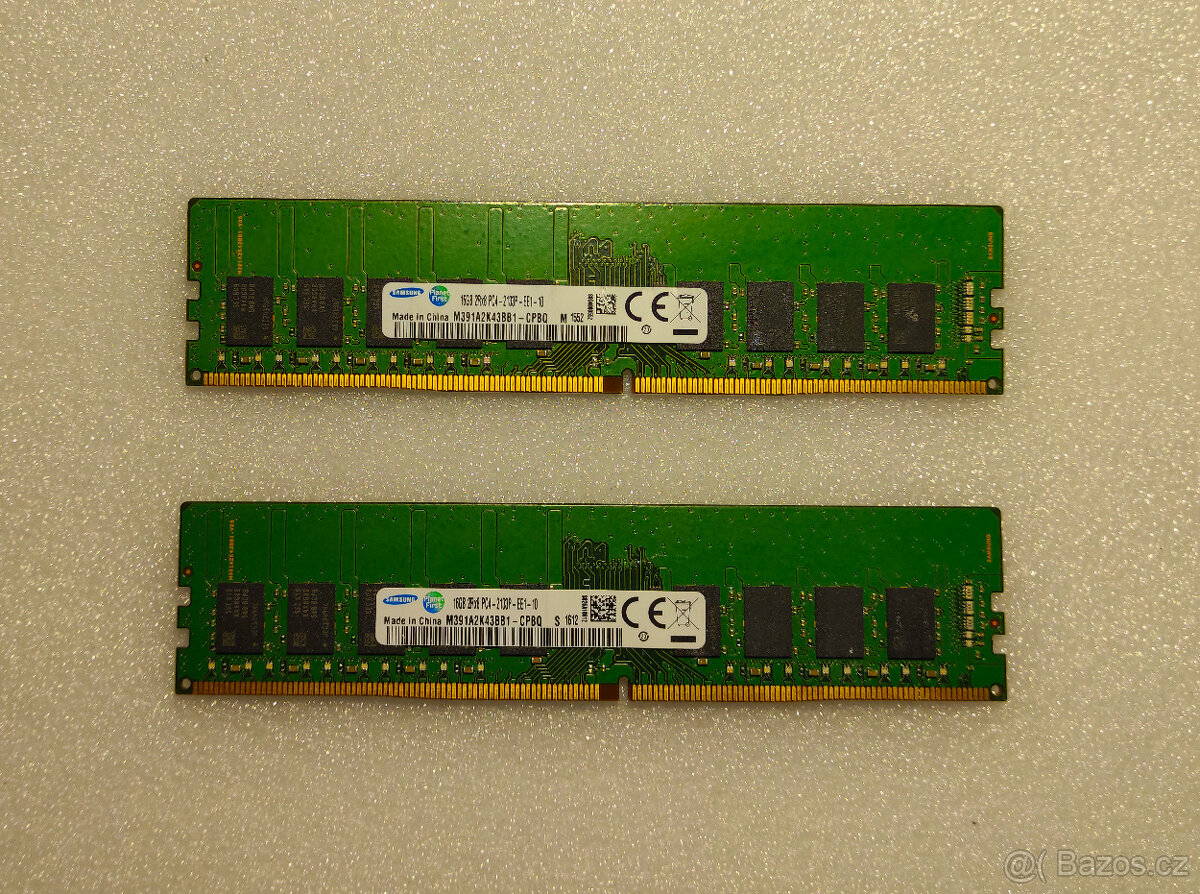Operační paměť RAM 16 GB DDR4 - Samsung, (NE serverová)