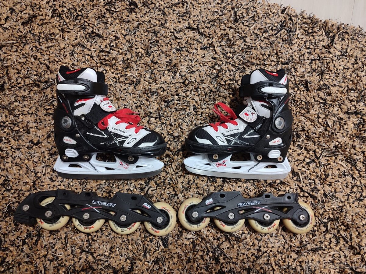 Rostouci dětské brusle na led i jako koleckove,vel.29 az 33