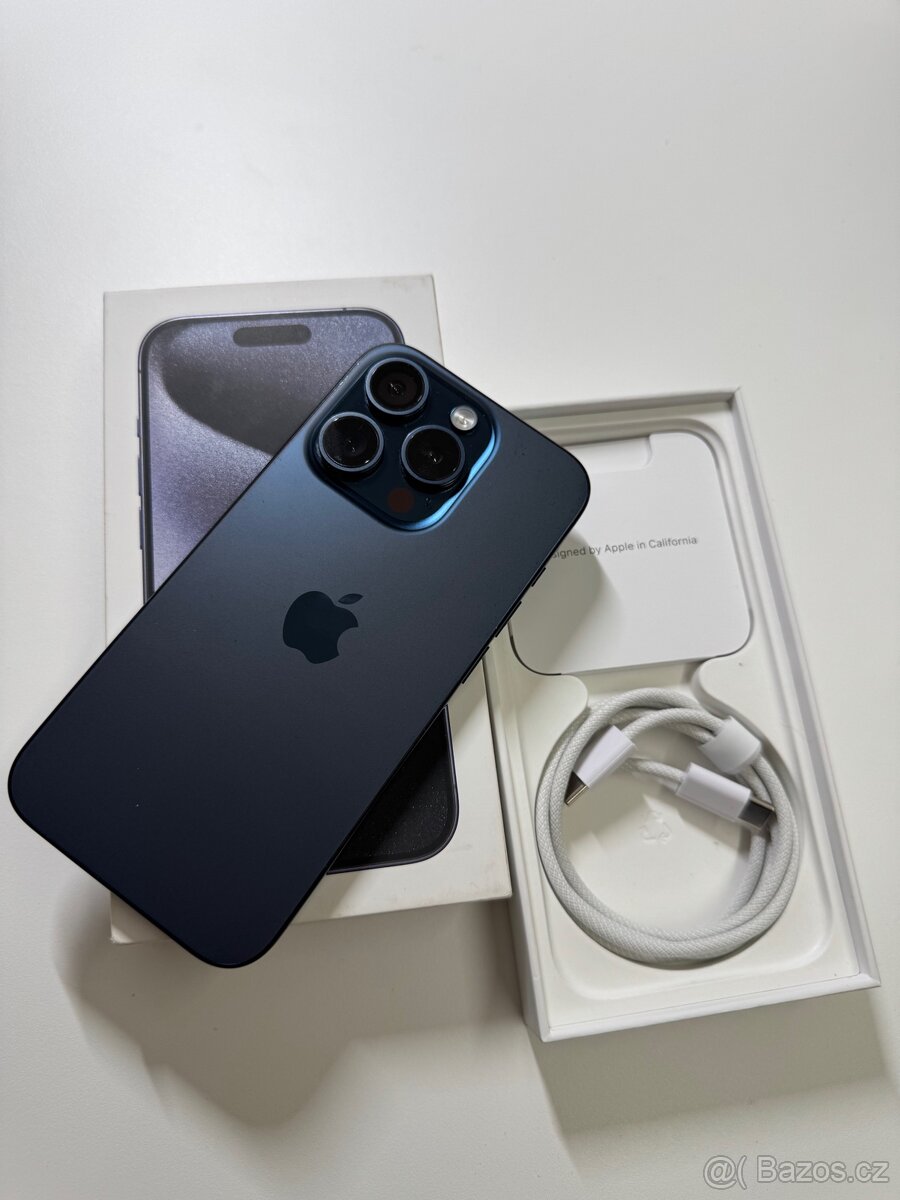 iPhone 15 Pro blue titan