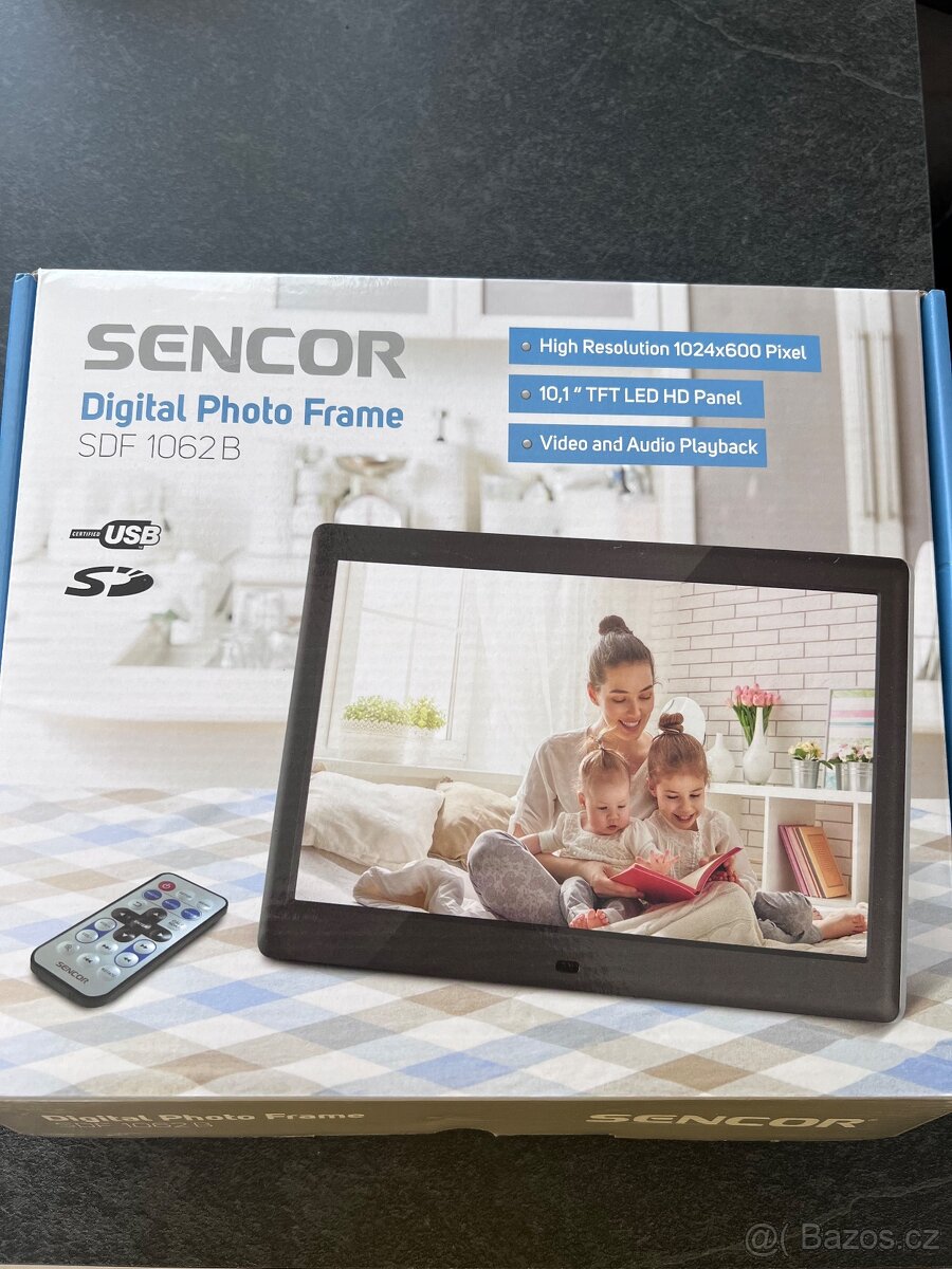 Prodám digitální fotorámeček Sencor SDF 1062 B.