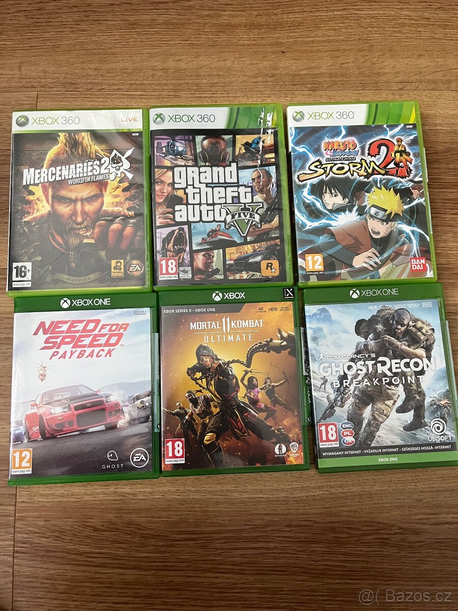 Hry na Xbox one,360 a ps2