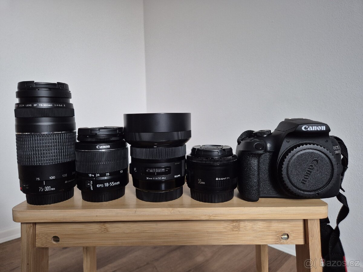 Canon EOS 2000D + sada objektivů