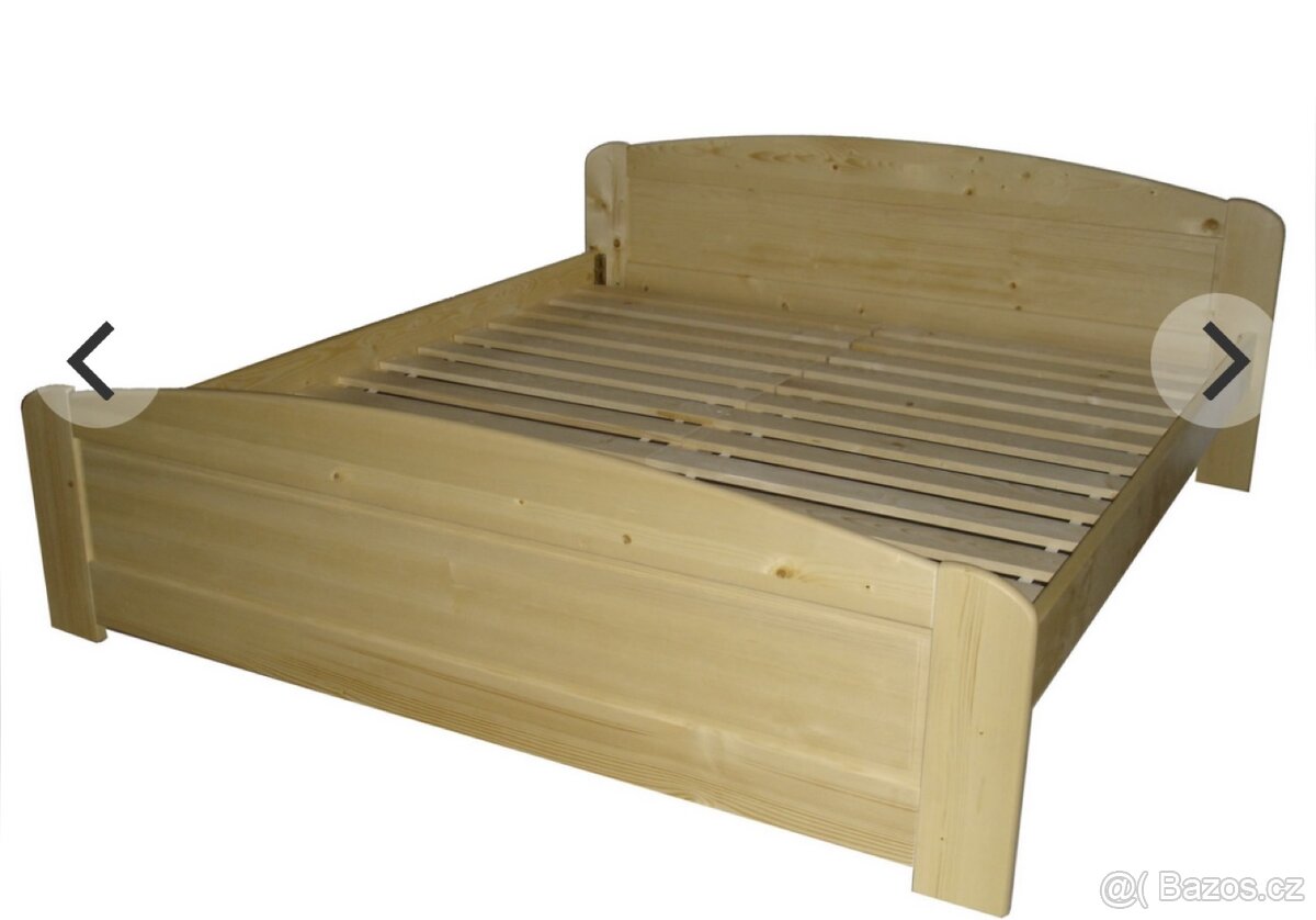 Manželská masivní postel 200x200