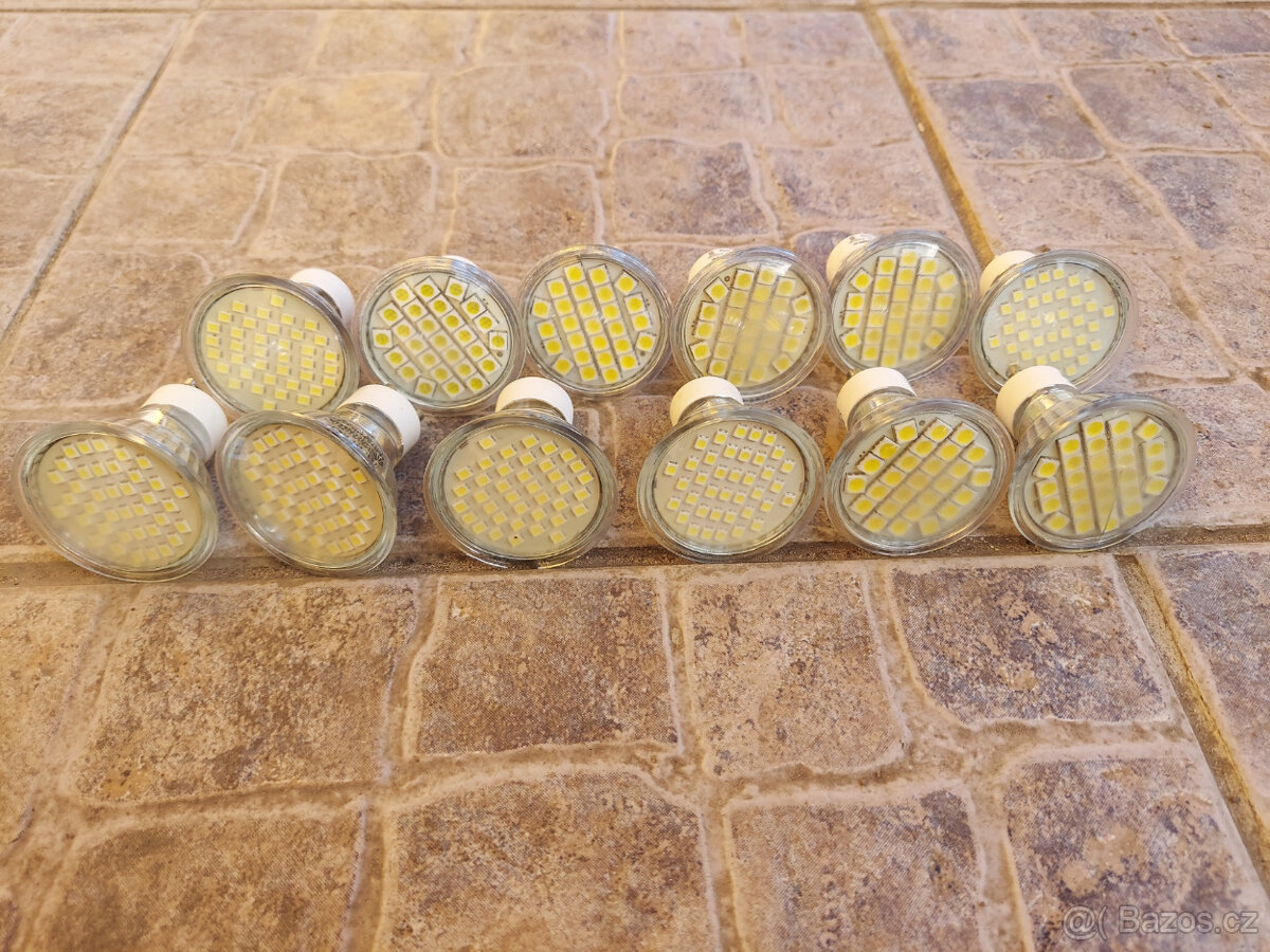 LED žárovky, GU10, 230V, 12ks, málo použité