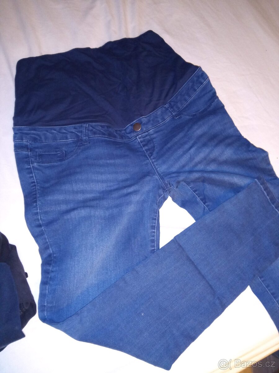 Těhotenské kalhoty a legíny L-XXL / 42-44-50 modré, černé