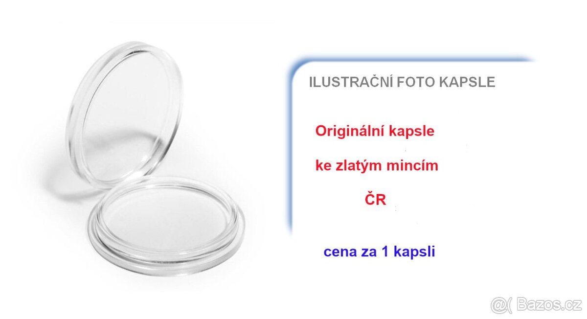 Originální kapsle na zlaté mince ČR