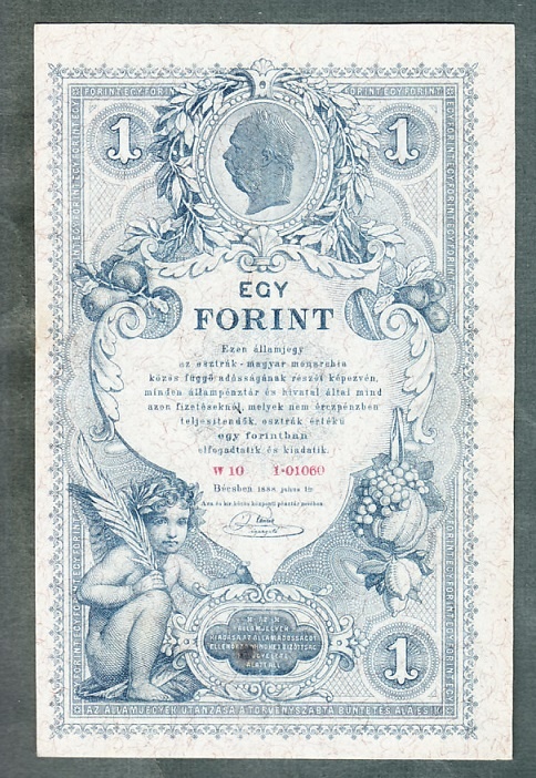 taré bankovky Rakousko Uhersko 1 Gulden Forint 1888
