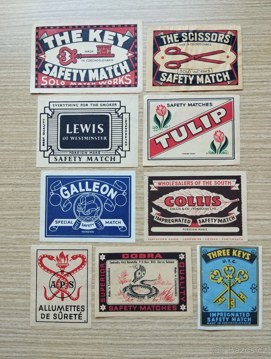 Zápalkové nálepky balíčkové