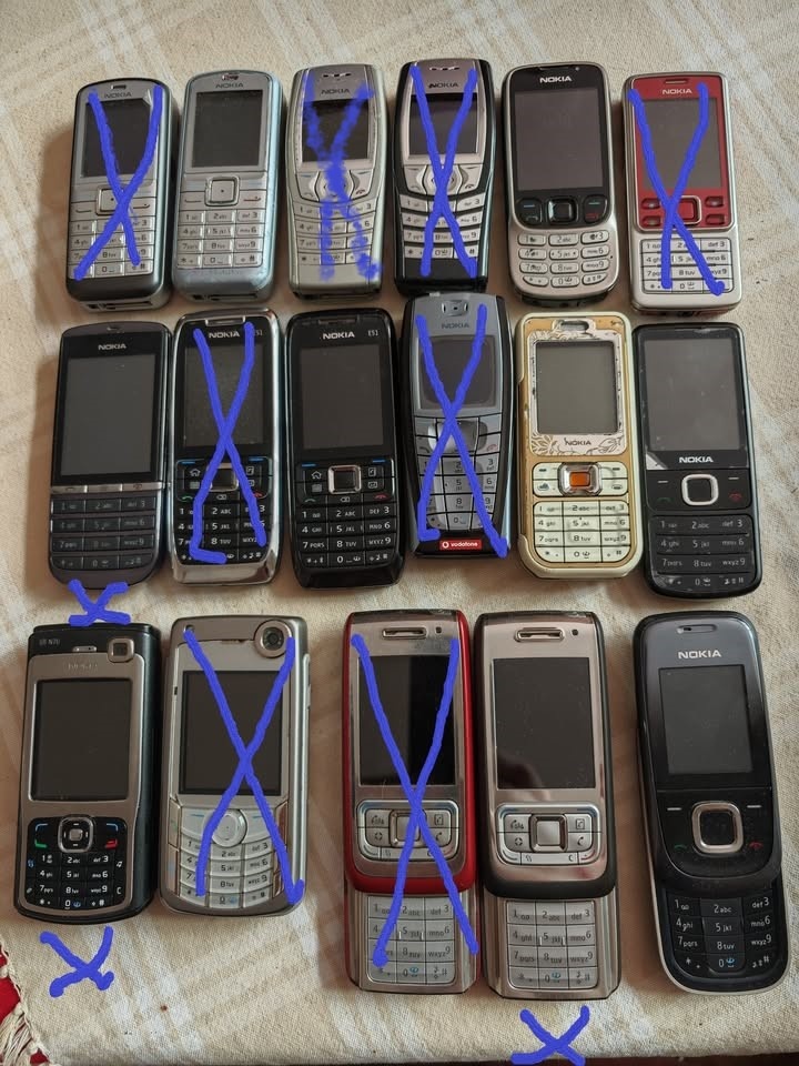 Mobilní telefony NOKIA - funkční za Kč 200,- za kus