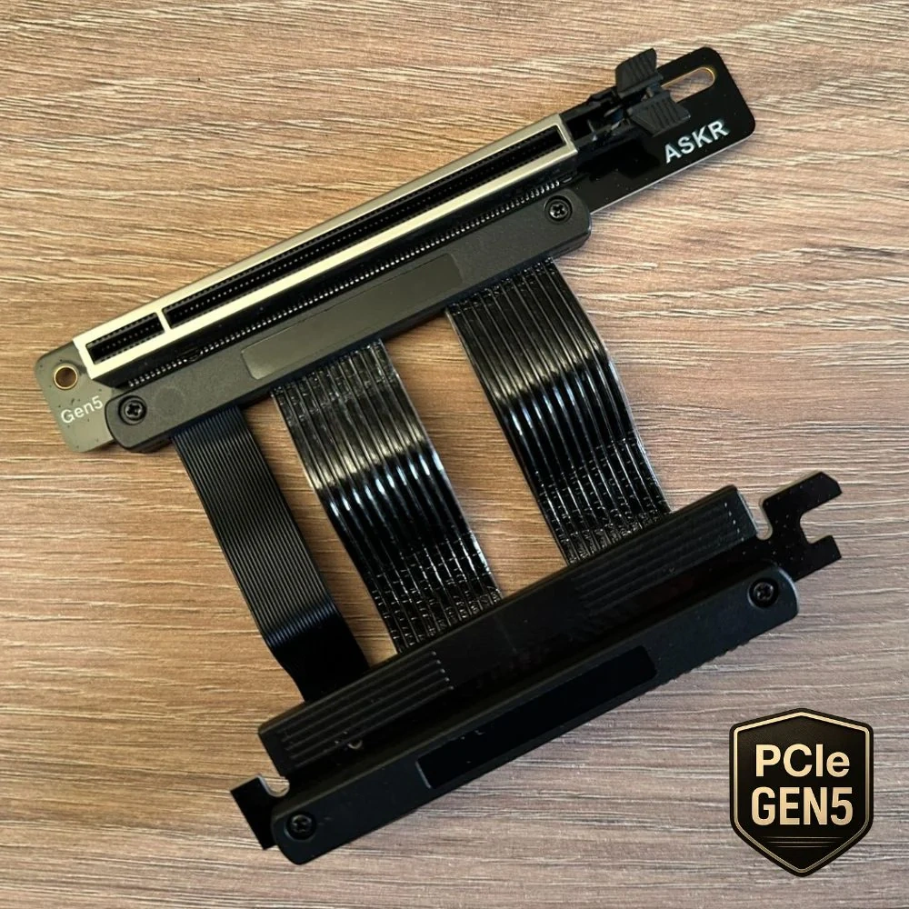 ASKR Riser Cable T100 Left Angle Gen5 - 10cm