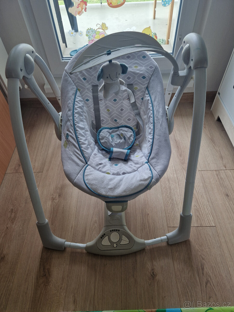 INGENUITY Houpačka vibrující s melodií Nash 2v1