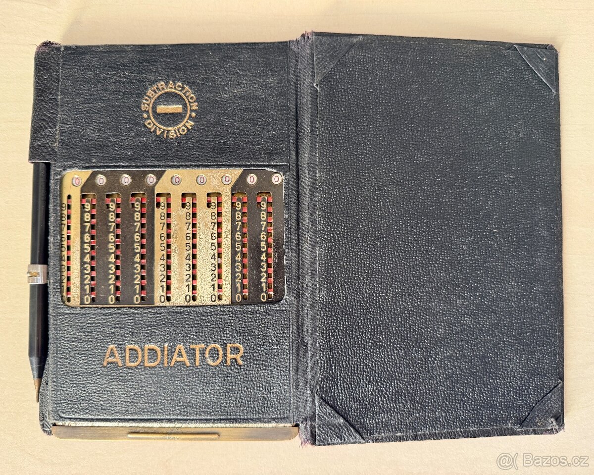 Addiator - mechanický kalkulátor, r.v. 1925