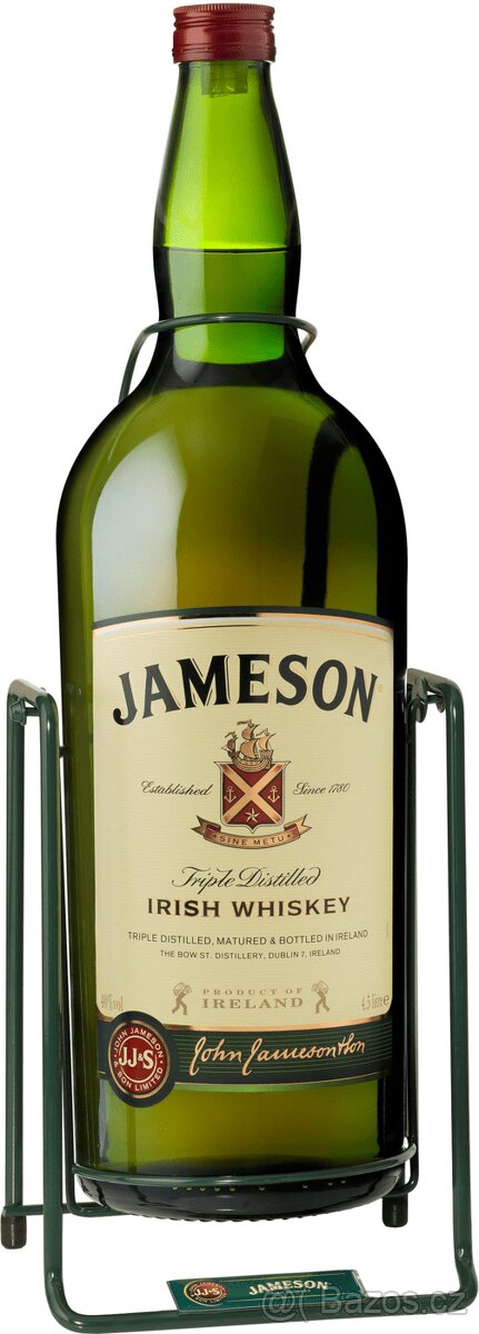 Jameson v obrovské láhvi o objemu 4,5 litru