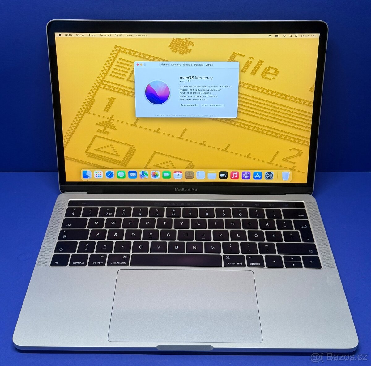 MacBook Pro 2016/16GB RAM/Intel i7/512GB SSD/Záruka