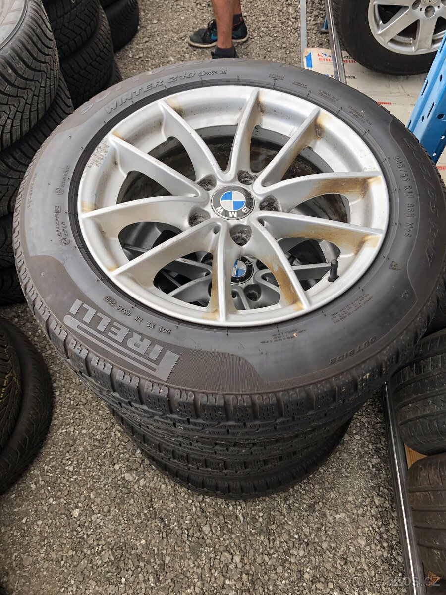 PRODÁM 4 DIKY ALU BMW X3 17 + PIRELLI SOTTOZERO 3